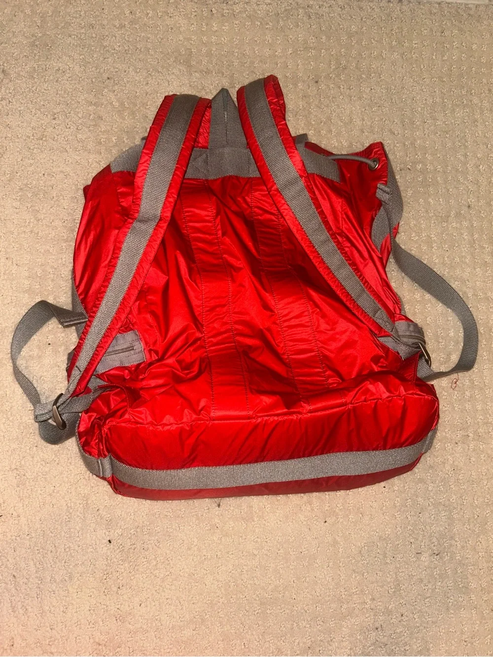Lesportsac Voyager Red Backpack with Gray Trim